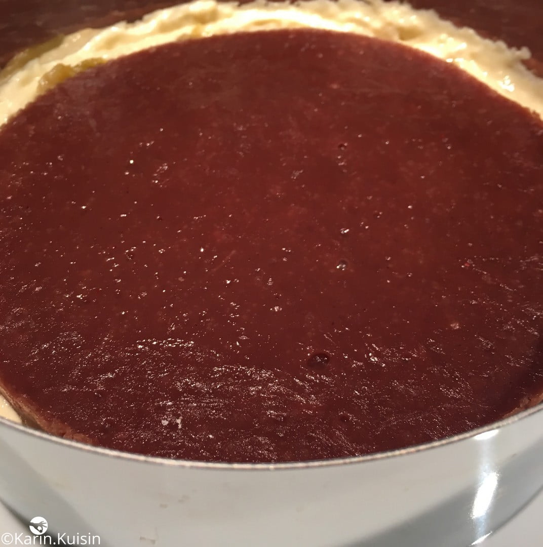tarte meringuée rhubarbe montage