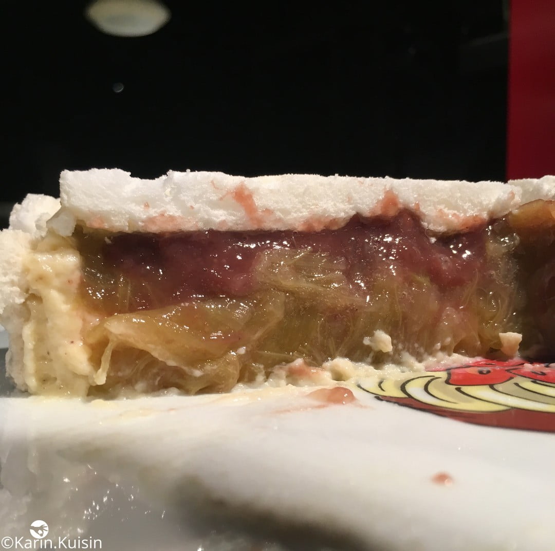 part tarte meringuée rhubarbe