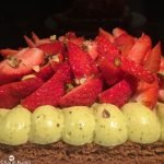 Tarte aux fraises et à la pistache