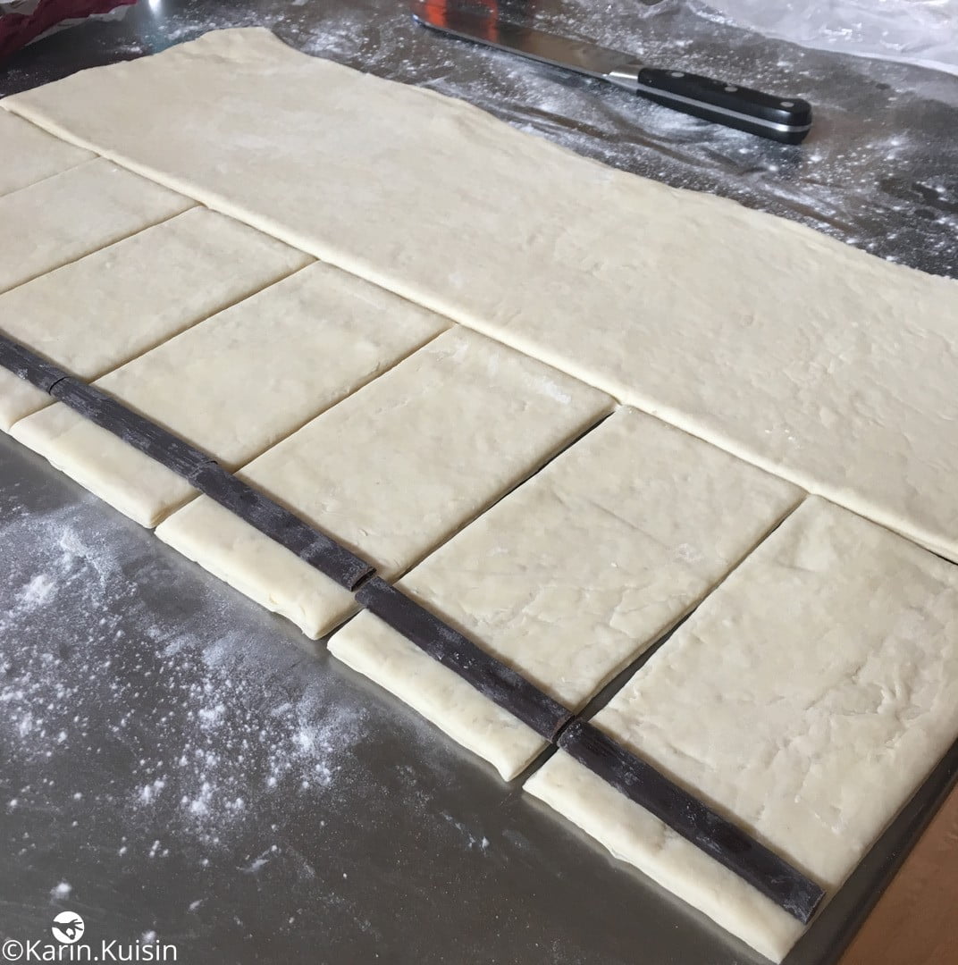 pâte feuilletée levée PLF détailler pain chocolat