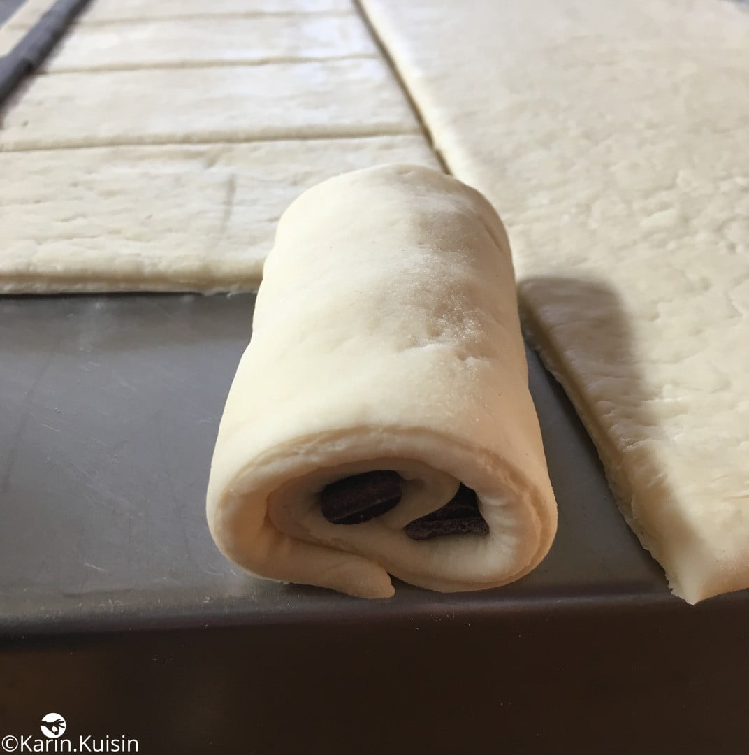 pâte feuilletée levée PLF détailler pain chocolat