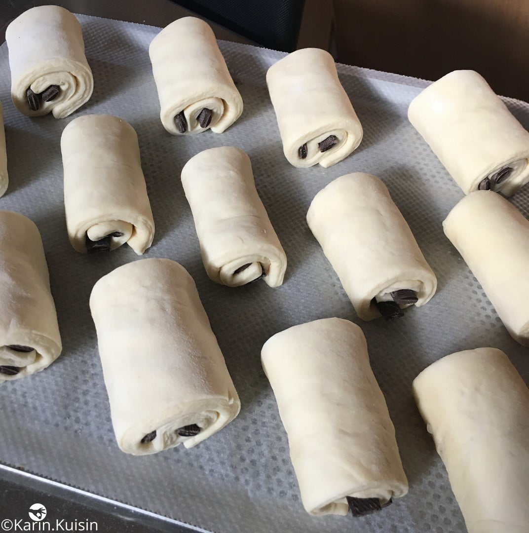 pâte feuilletée levée PLF détailler pain chocolat