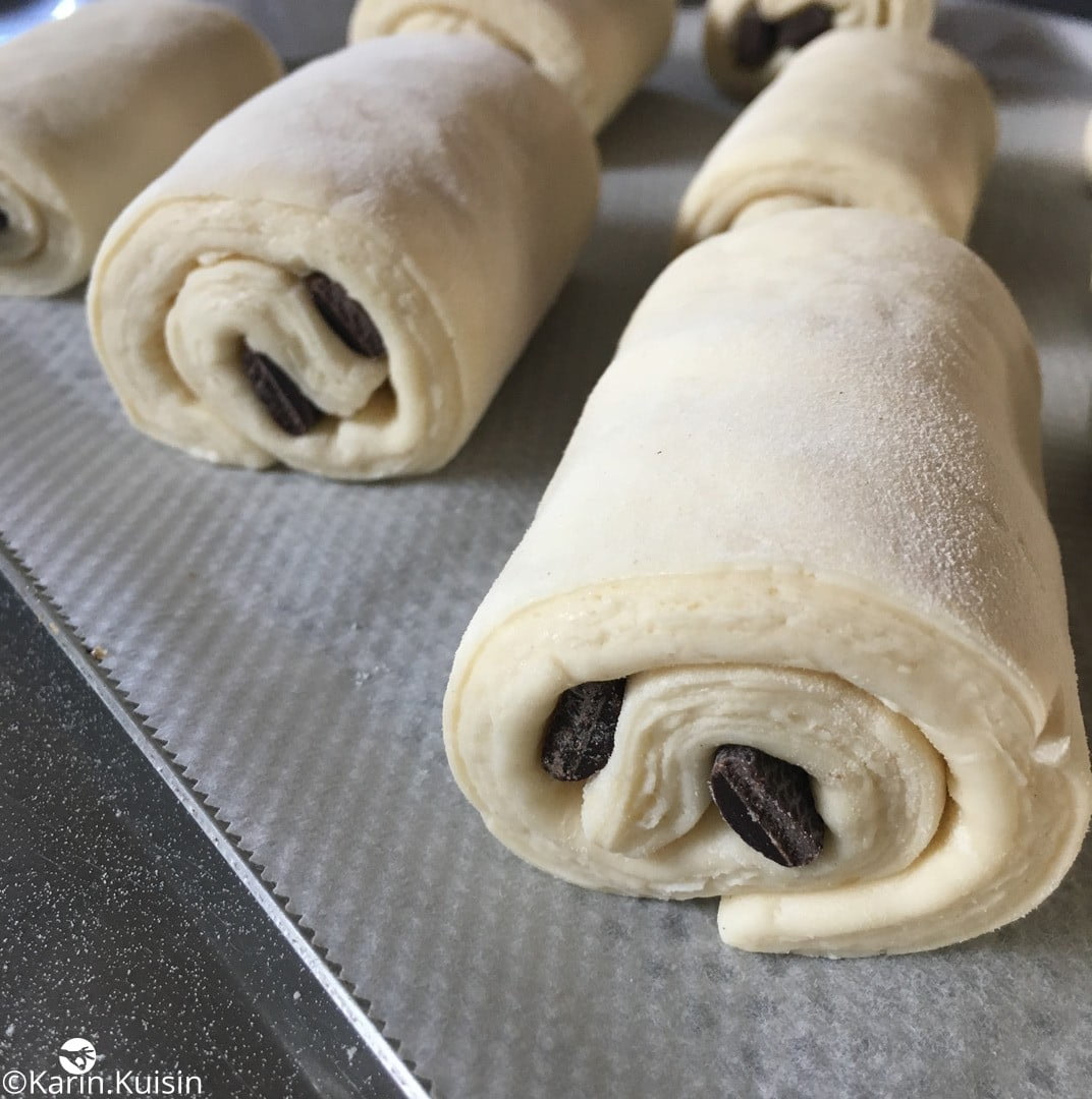 pâte feuilletée levée PLF détailler pain chocolat