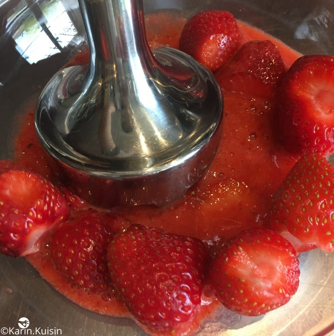 purée fraise mixer