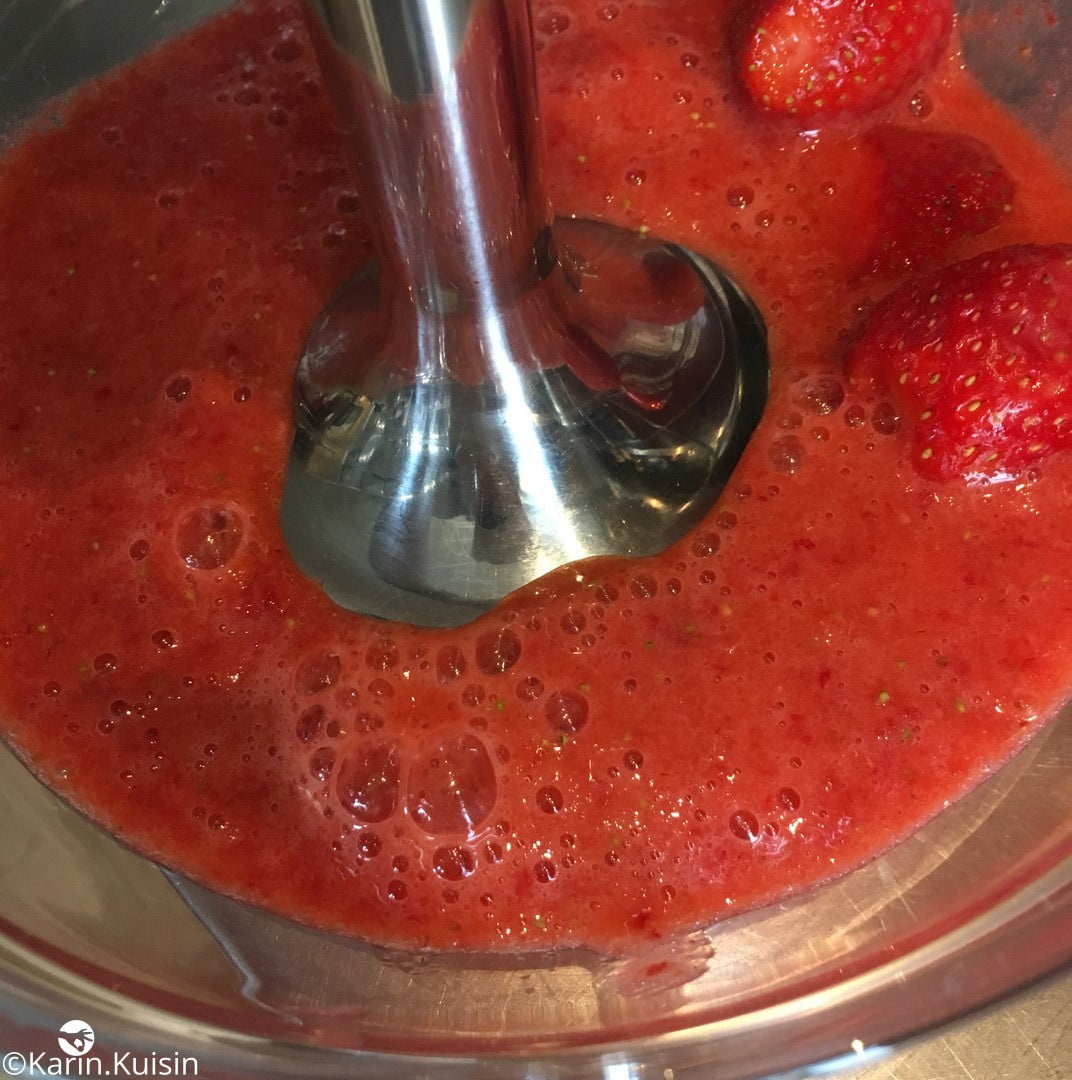 purée fraise mixer