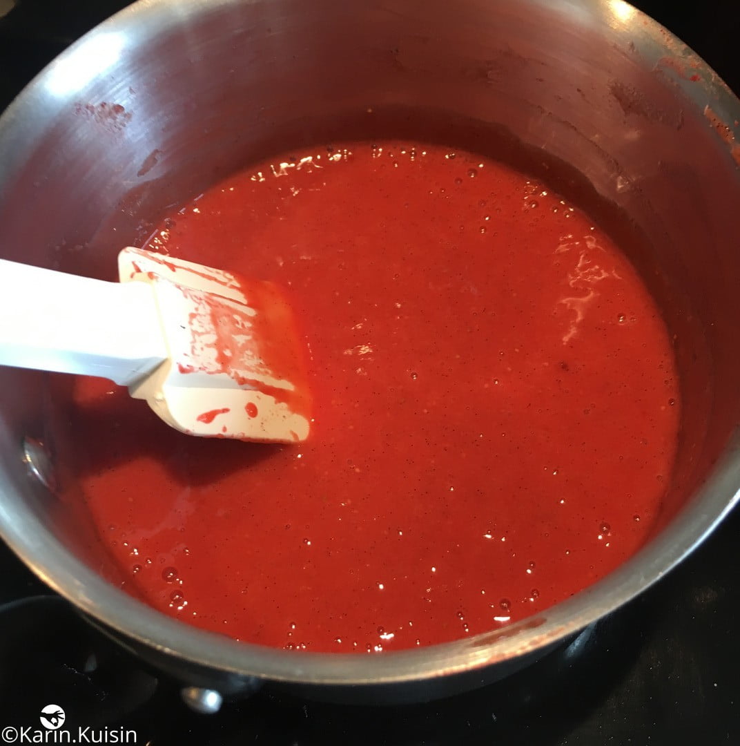 purée fraise cuisson