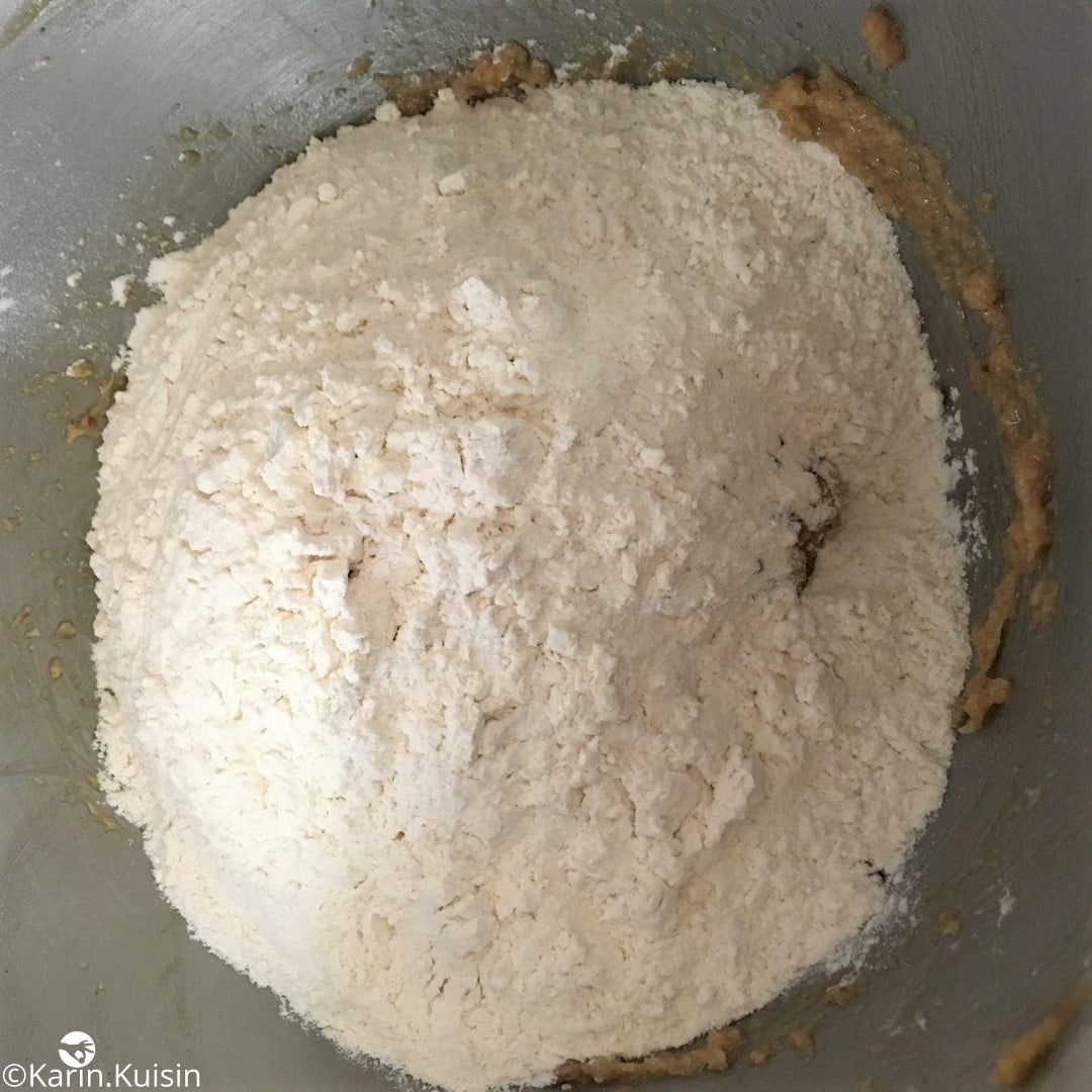 pâte cookie pécan préparation