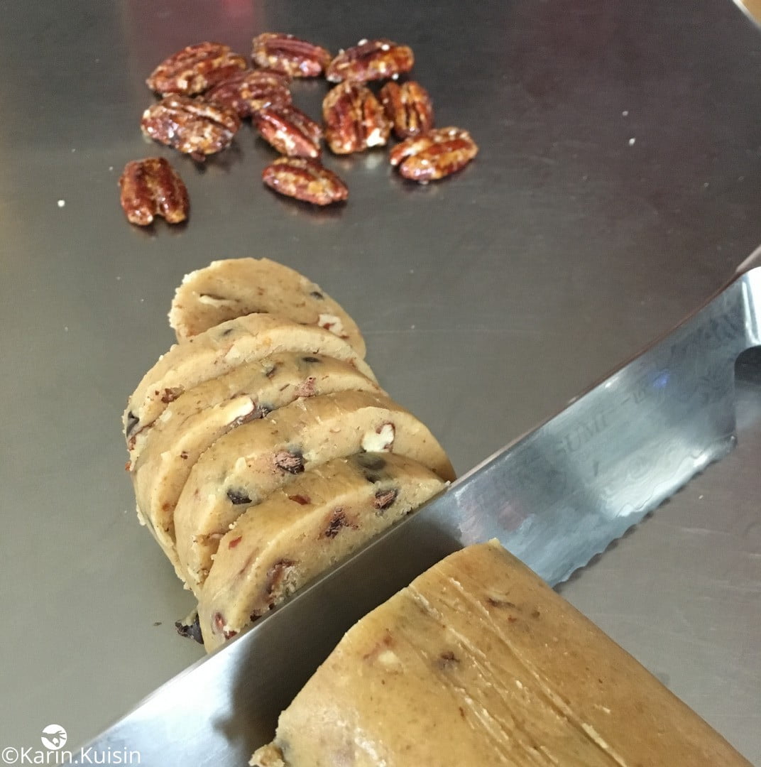 cookie noix de pécan couper