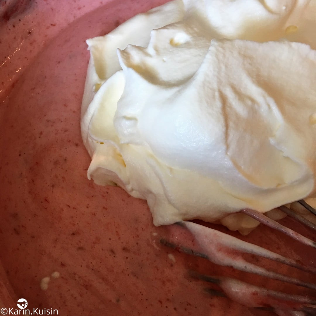 mousse de fraise préparation