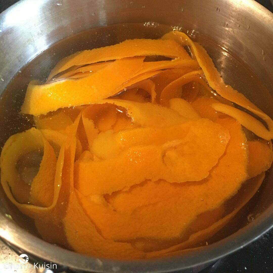 orange zeste blanchir