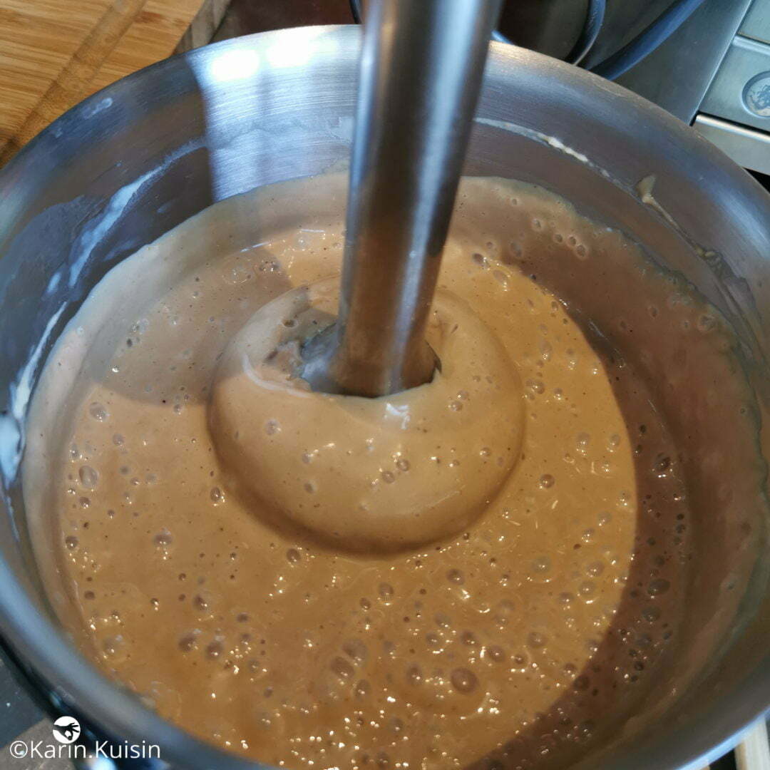 crème pâtissière gianduja mixer