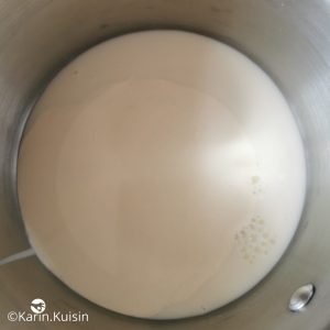 crème lait frémir