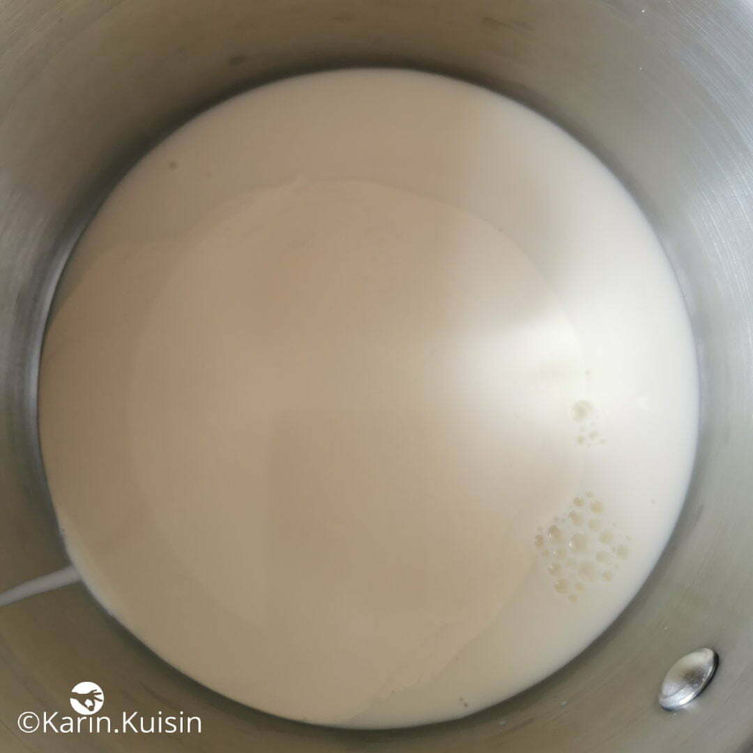 crème lait frémir