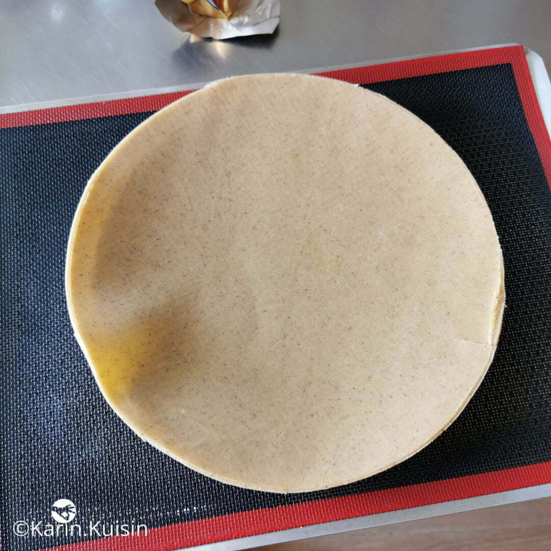 pâte sucrée foncer cercle