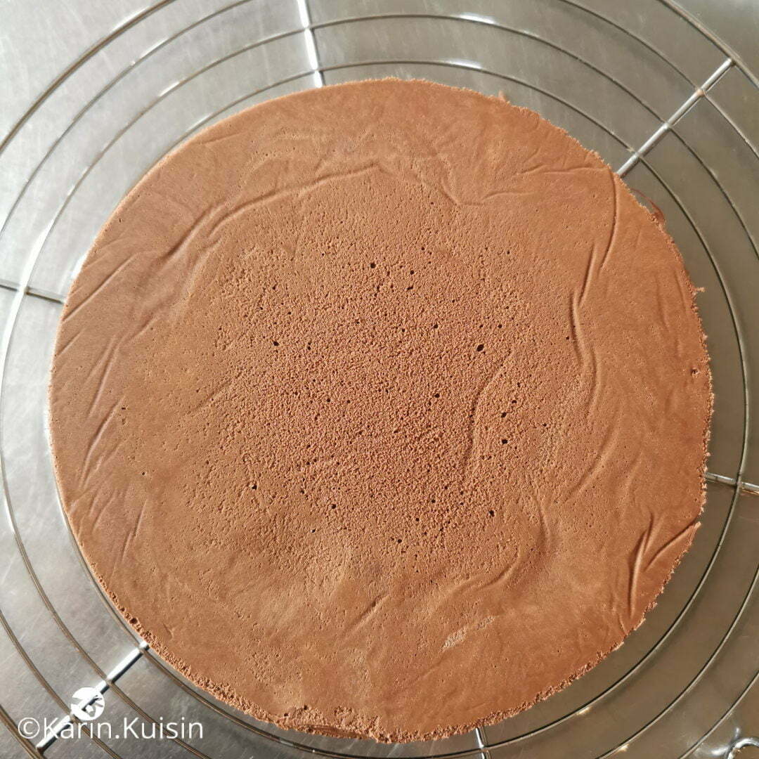 entremet chocolat grille déposer montage