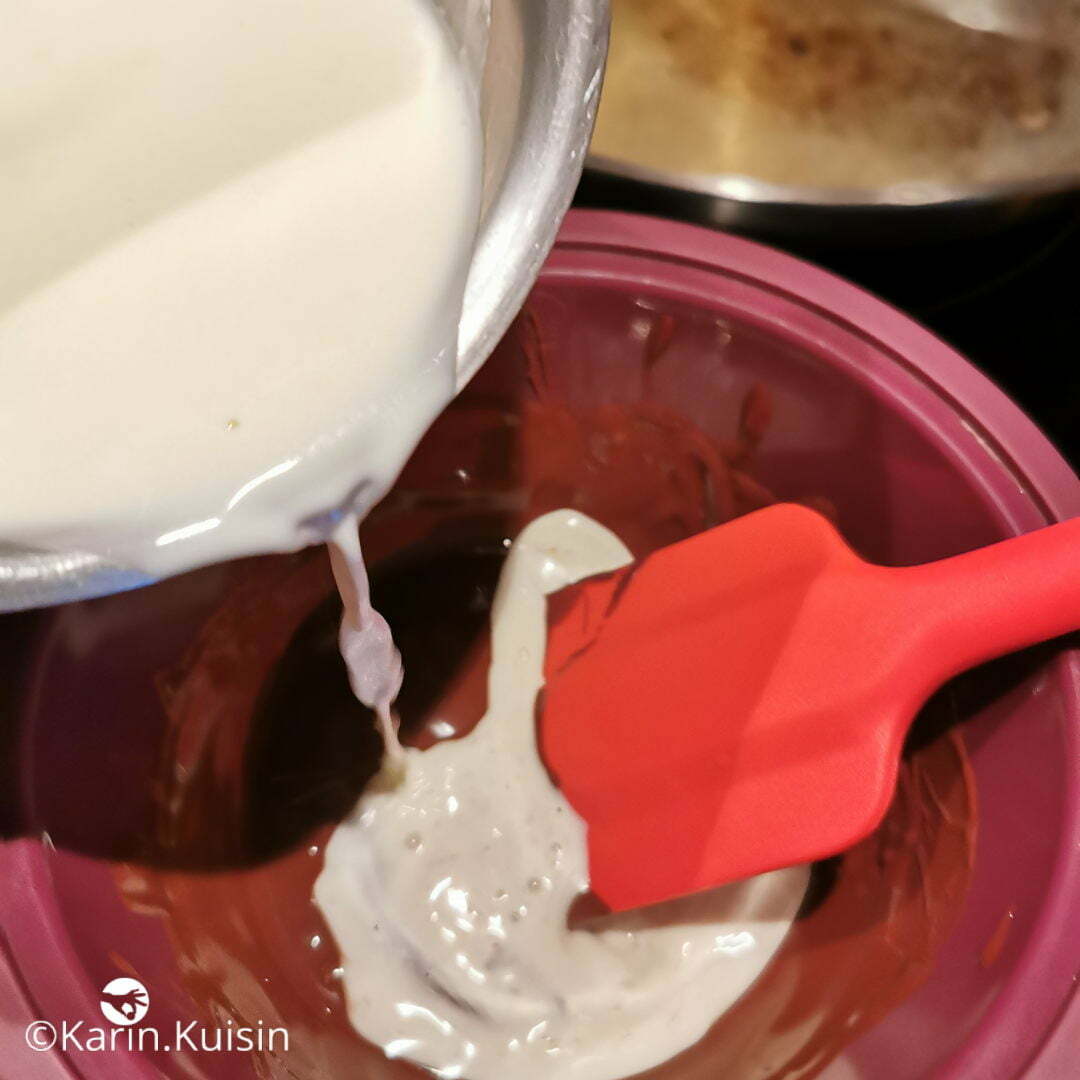 ganache chocolat crème verser