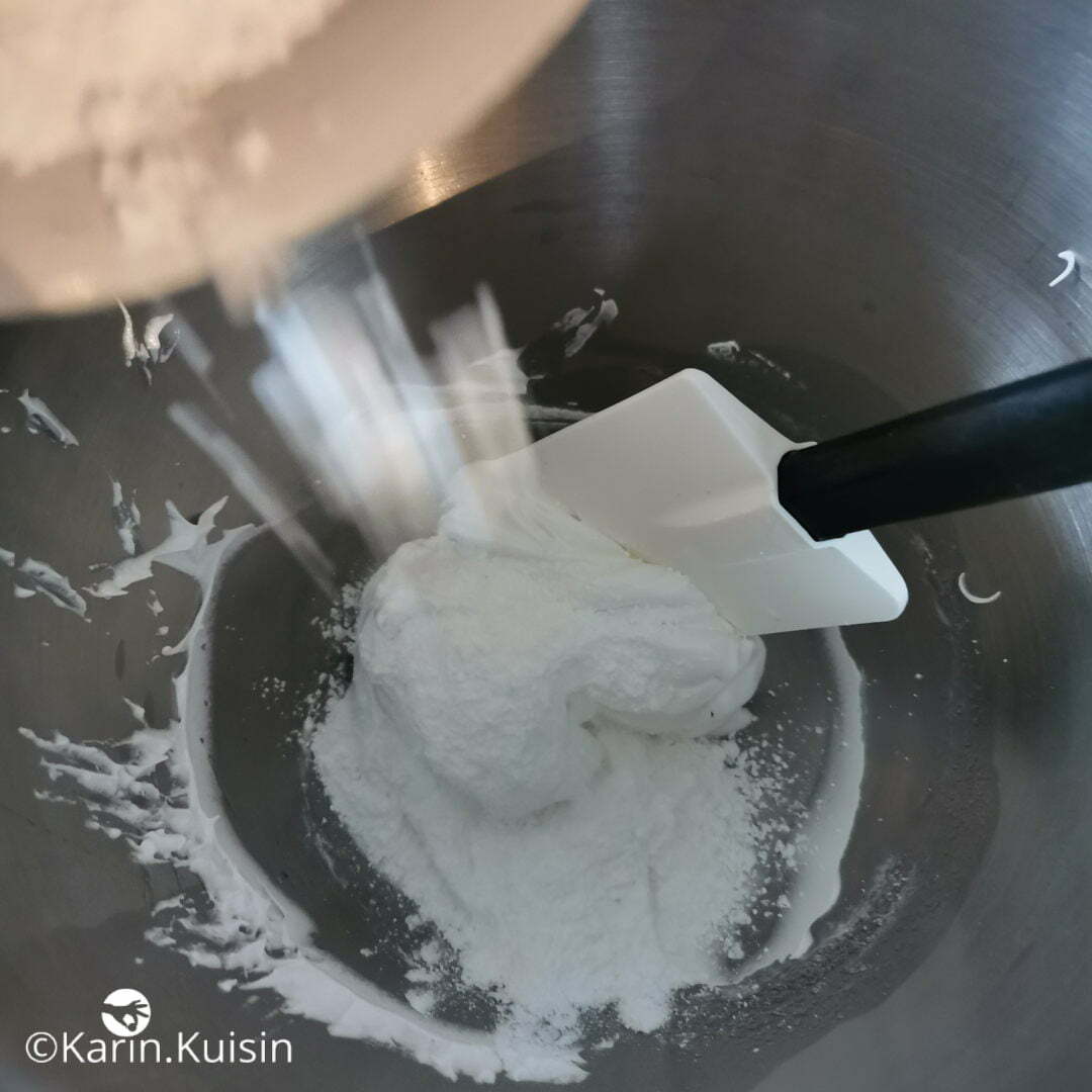 meringue sucre glace verser