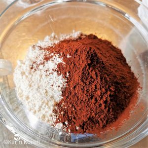 farine cacao peser