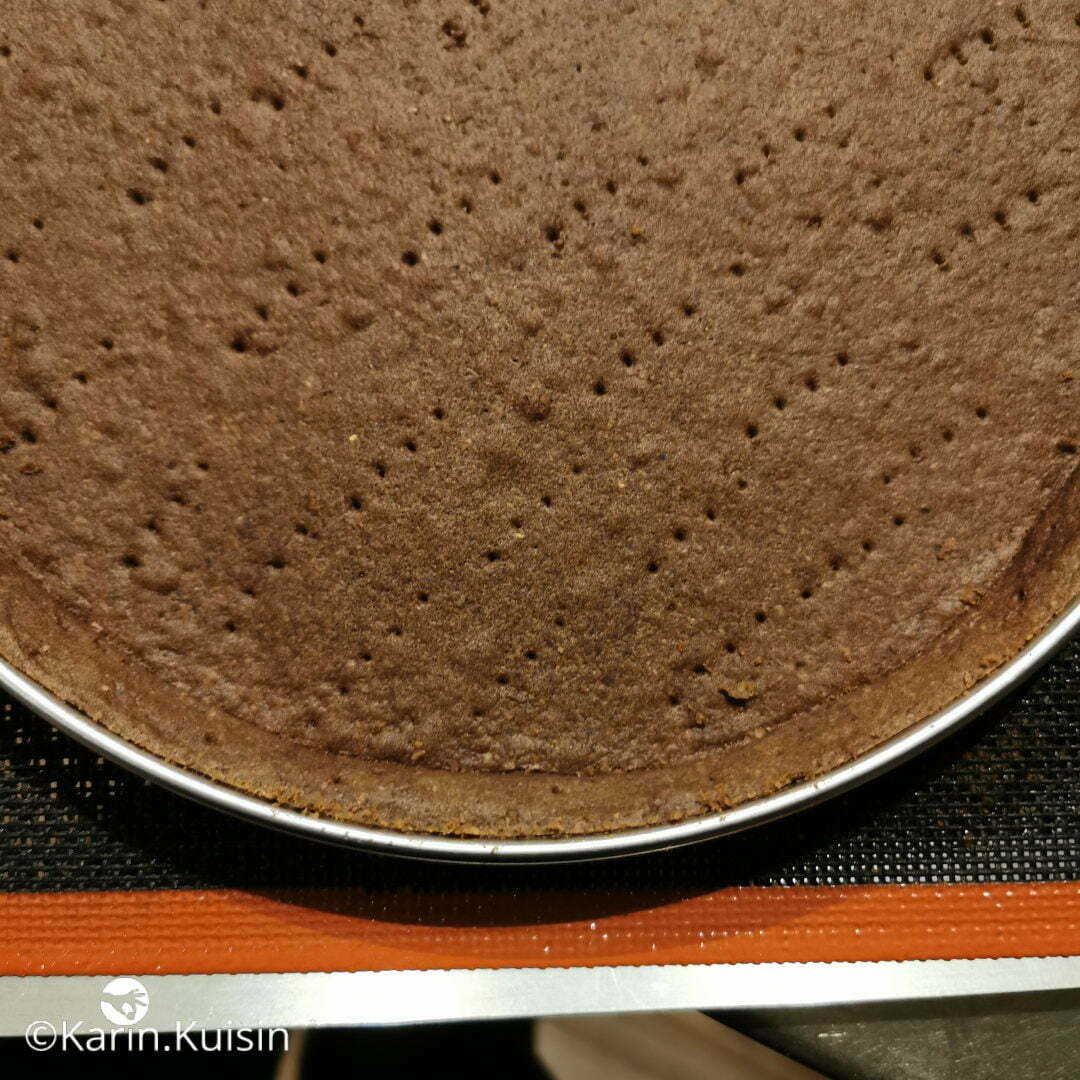 fond tarte cacao cuisson