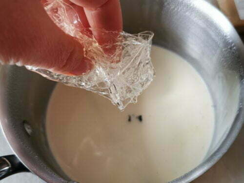 crème gélatine ajouter