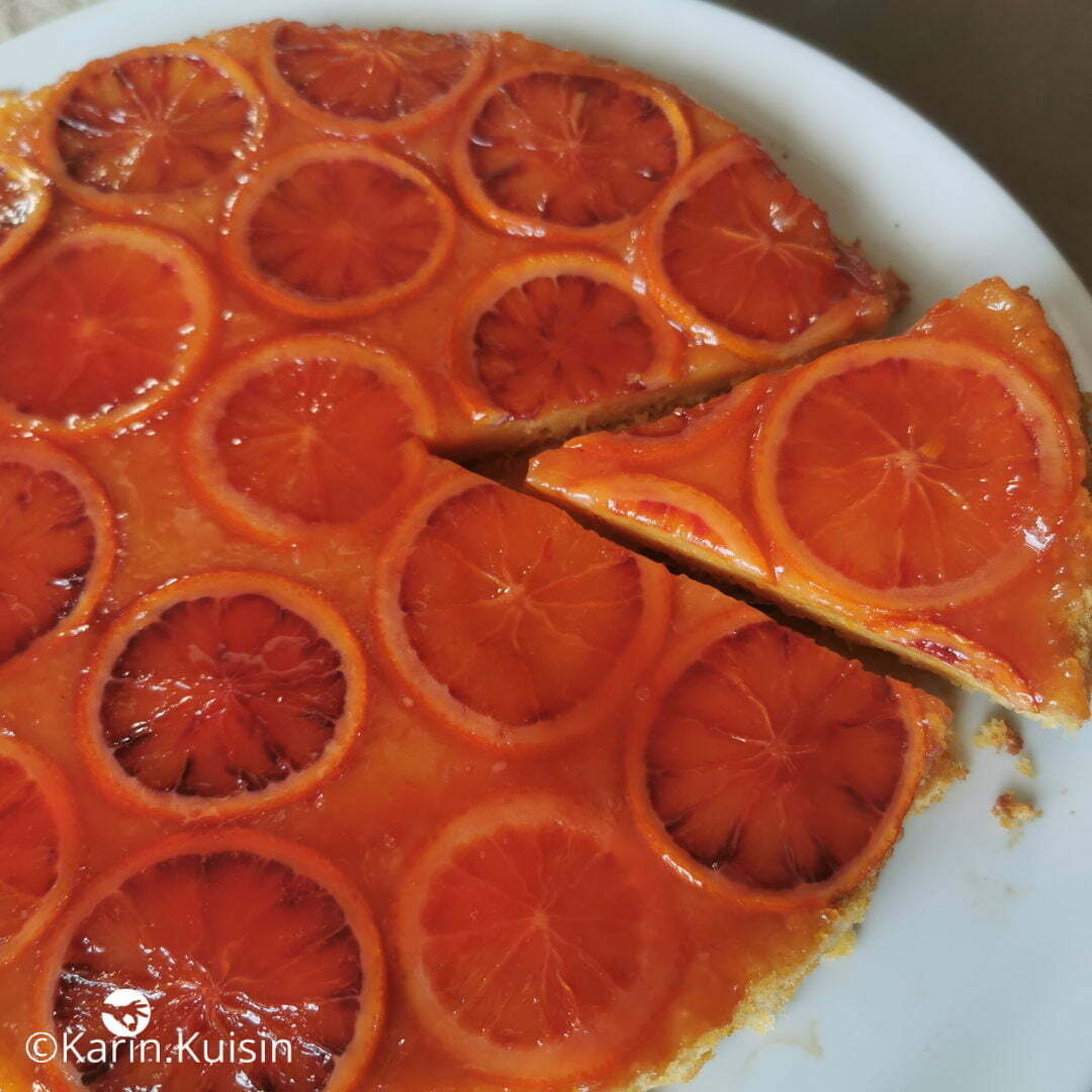 gâteau renversé orange final découpe