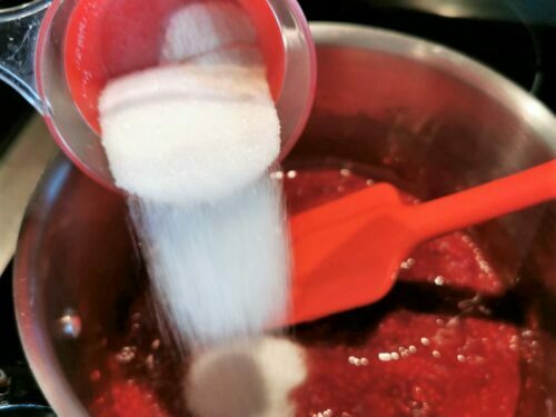 framboise sucre pectine verser