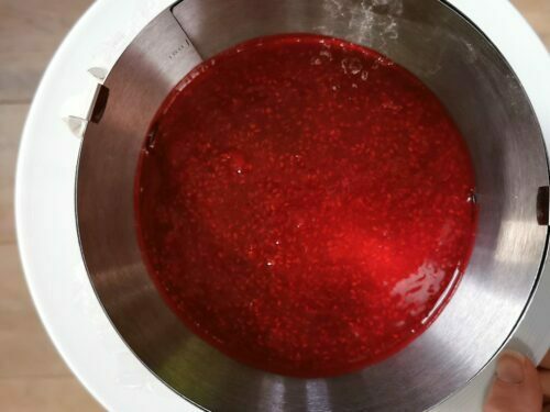 confit framboise cercle couler