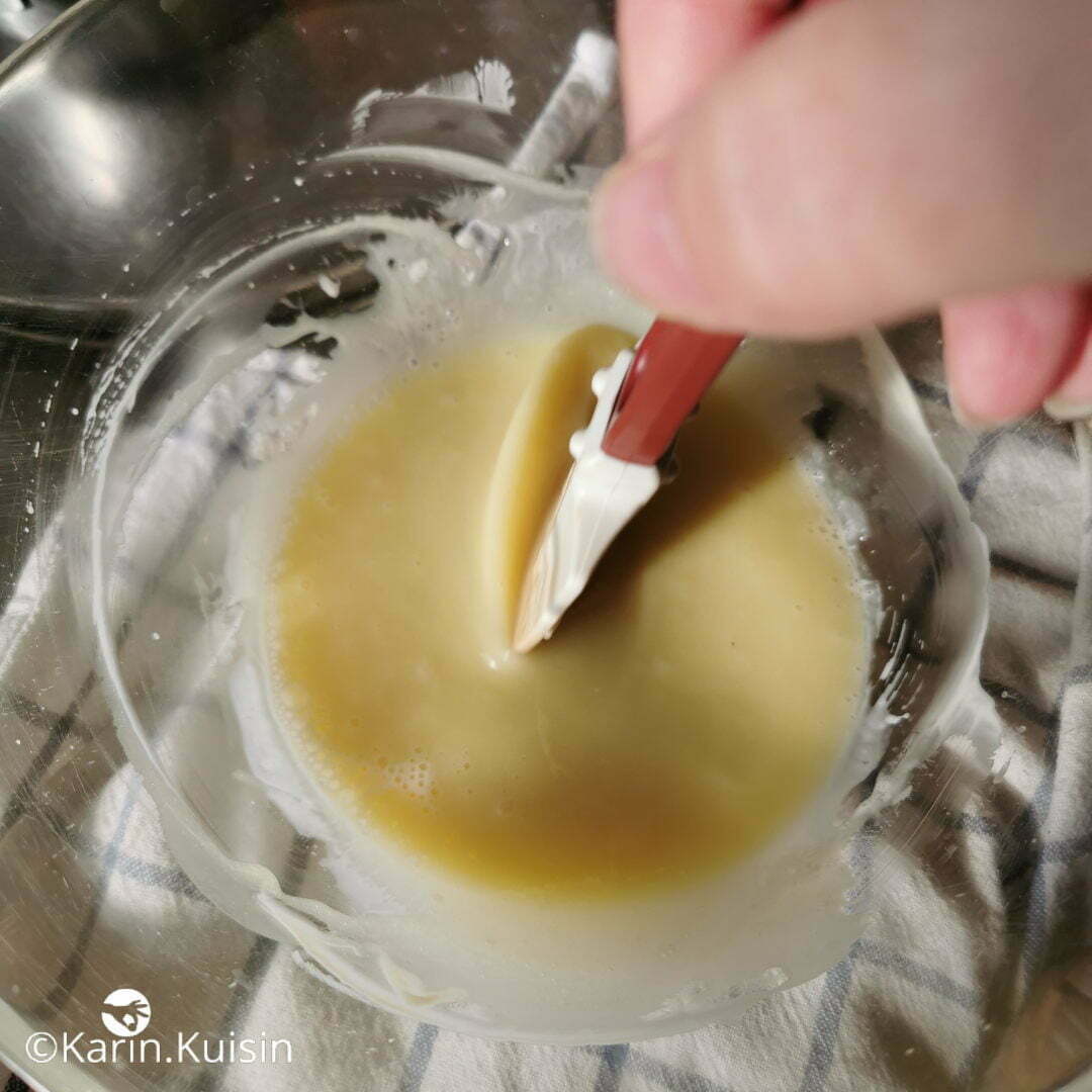 ganache chocoat blanc mélanger