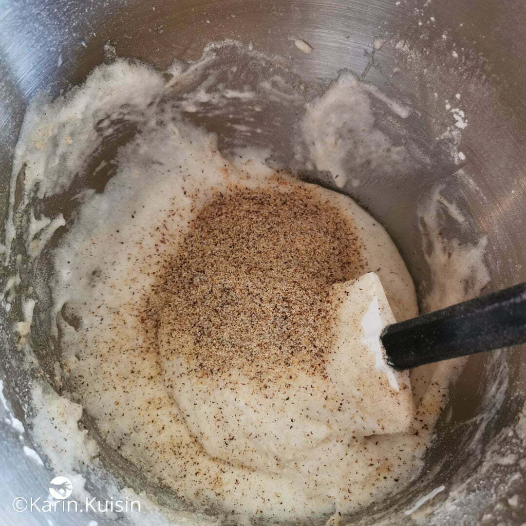 meringue poudre noisette farine ajouter