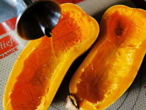 courge huile verser