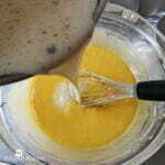jaune oeuf sucre lait verser