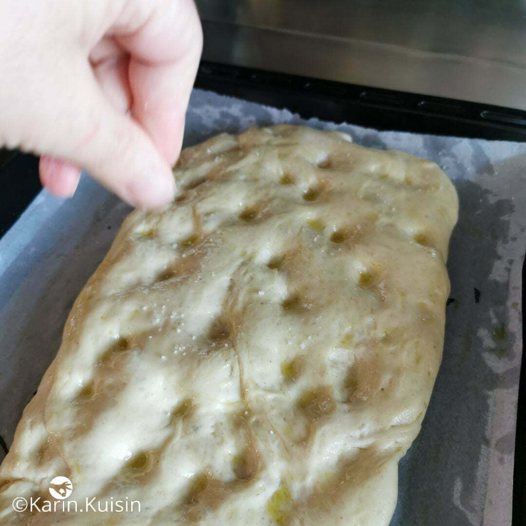 focaccia sel saupoudrer