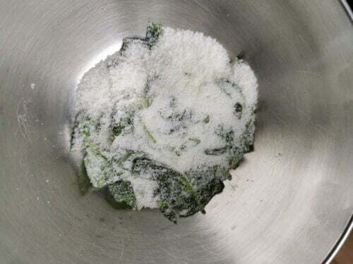 sucre basilic frotter