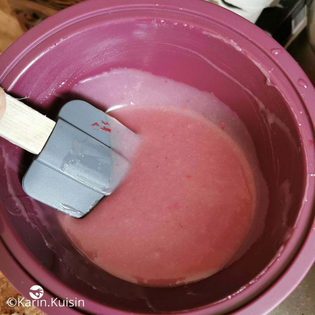 ganache purée framboise mélangez