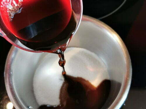 sucre vinaigre verser