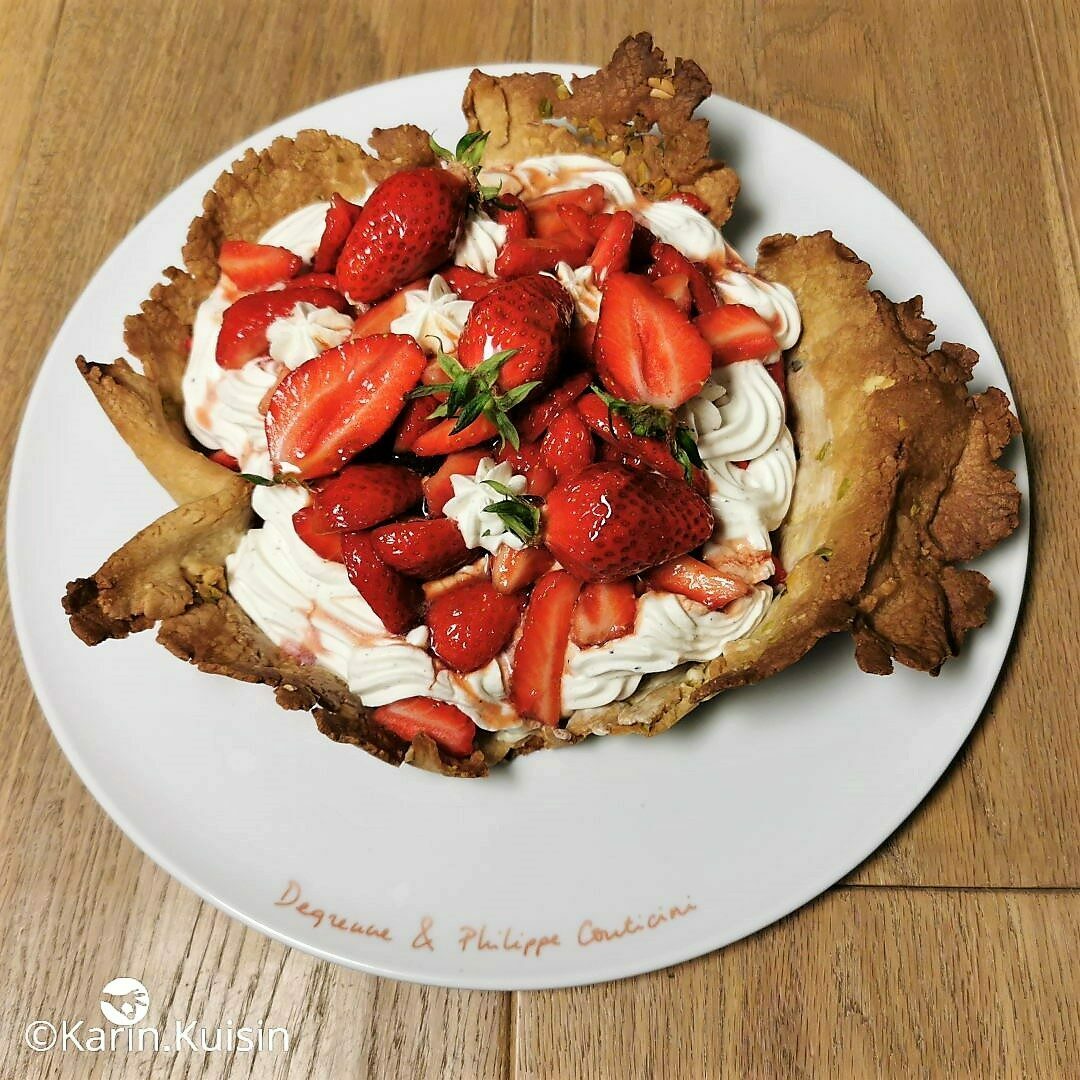 tarte créative fraise caramel balsamique