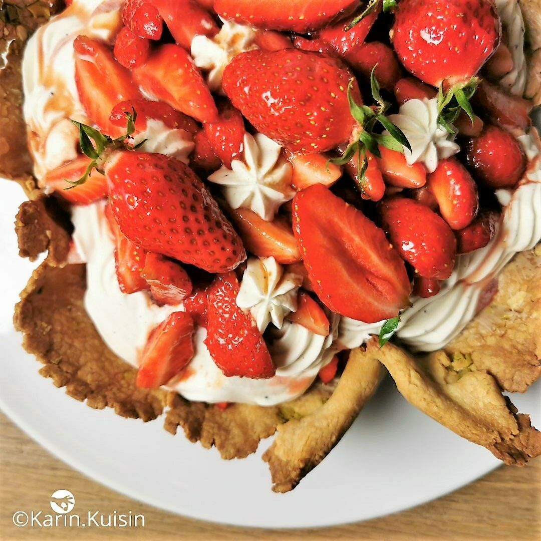 tarte créative fraise caramel balsamique