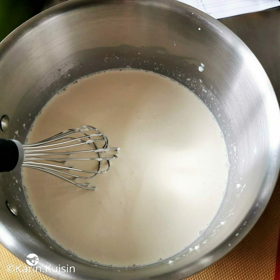 crème lait mélanger