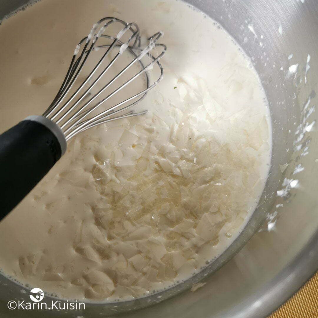 crème lait gélatine ajouter