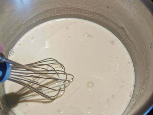 lait crème sucre pectine mélanger