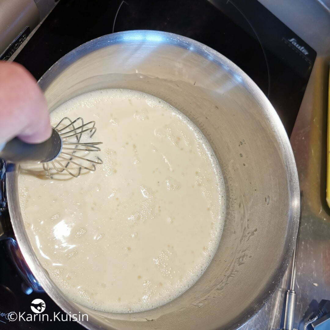lait crème pectine cuire