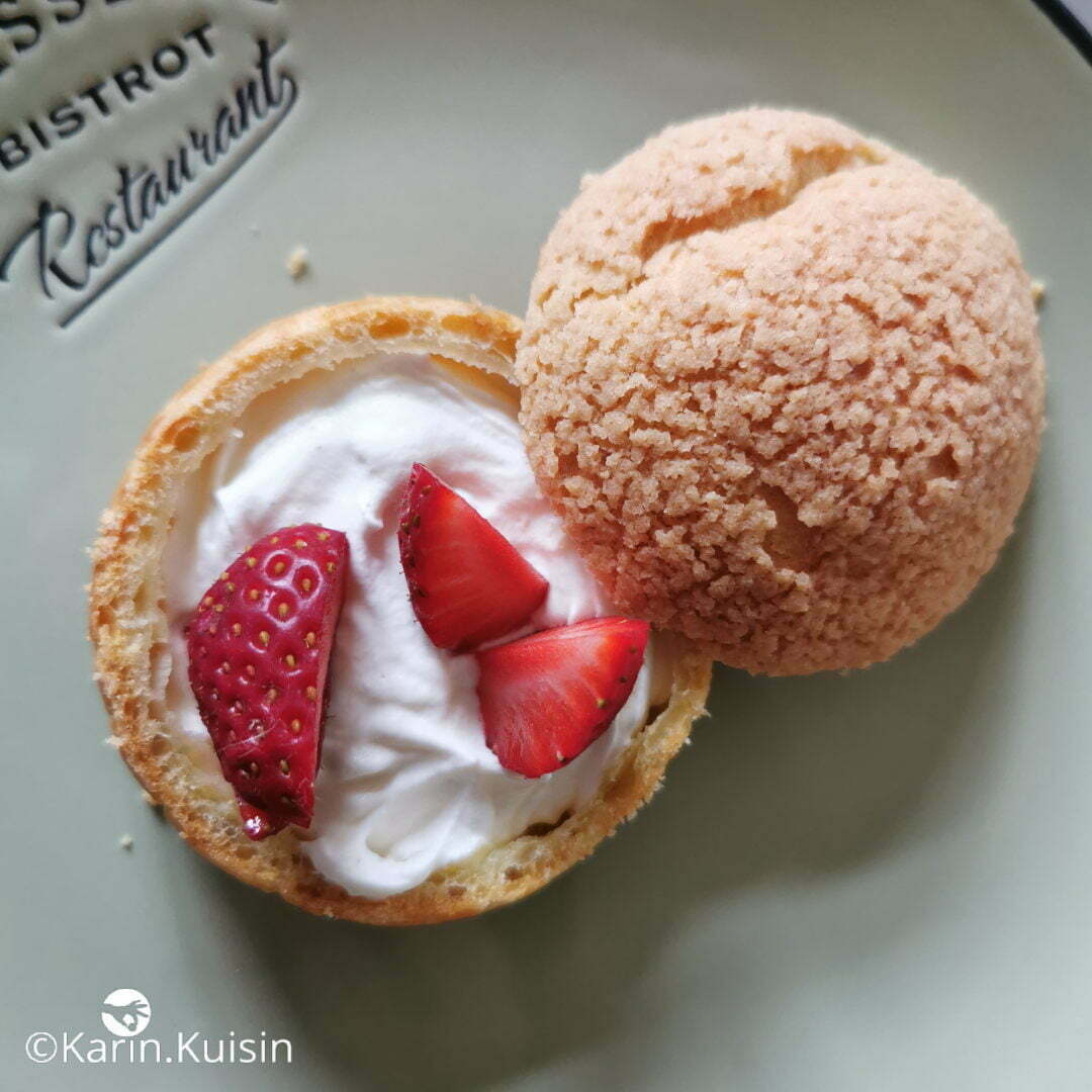 chou fraise garnir montage
