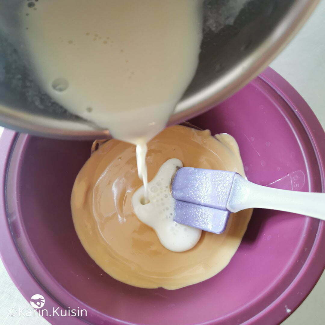 ganache chocolat dulcey crème verser