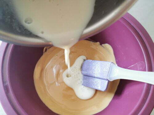 ganache chocolat dulcey crème verser