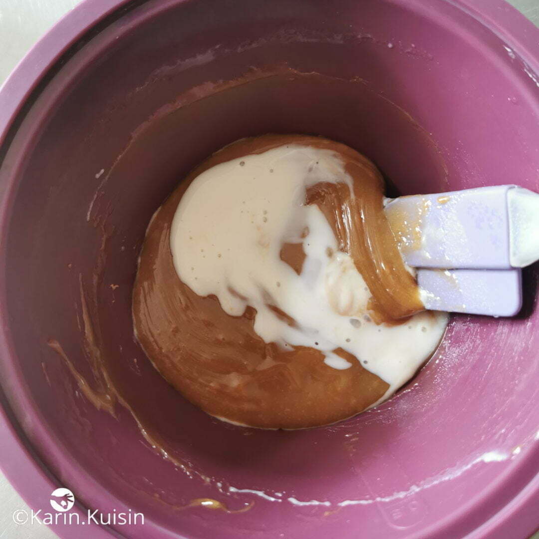 ganache chocolat dulcey crème verser