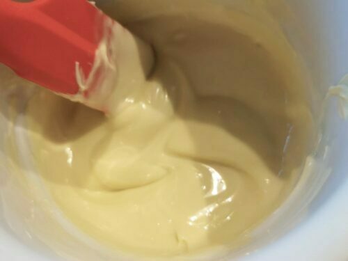 chocolat blanc huile mélanger
