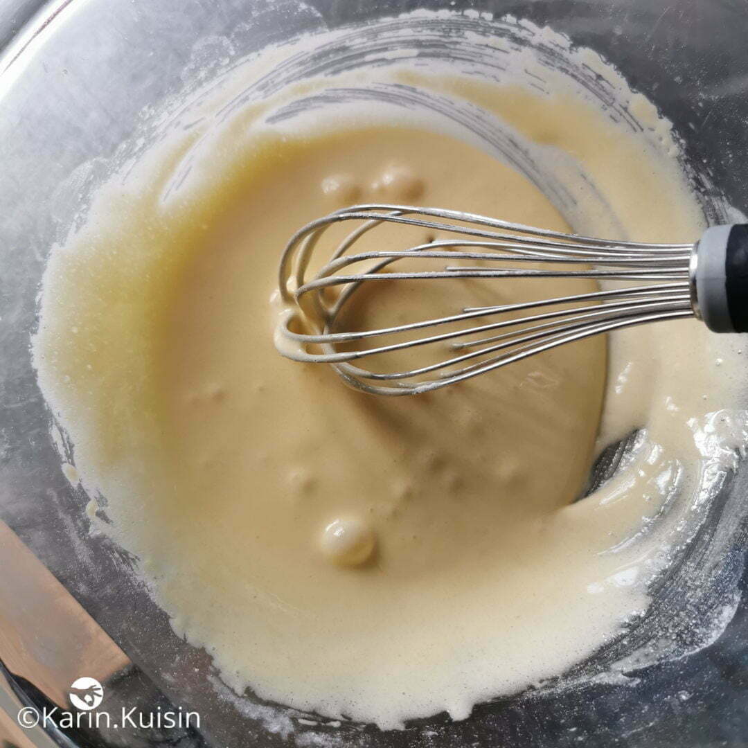 oeuf sucre fécule mélanger