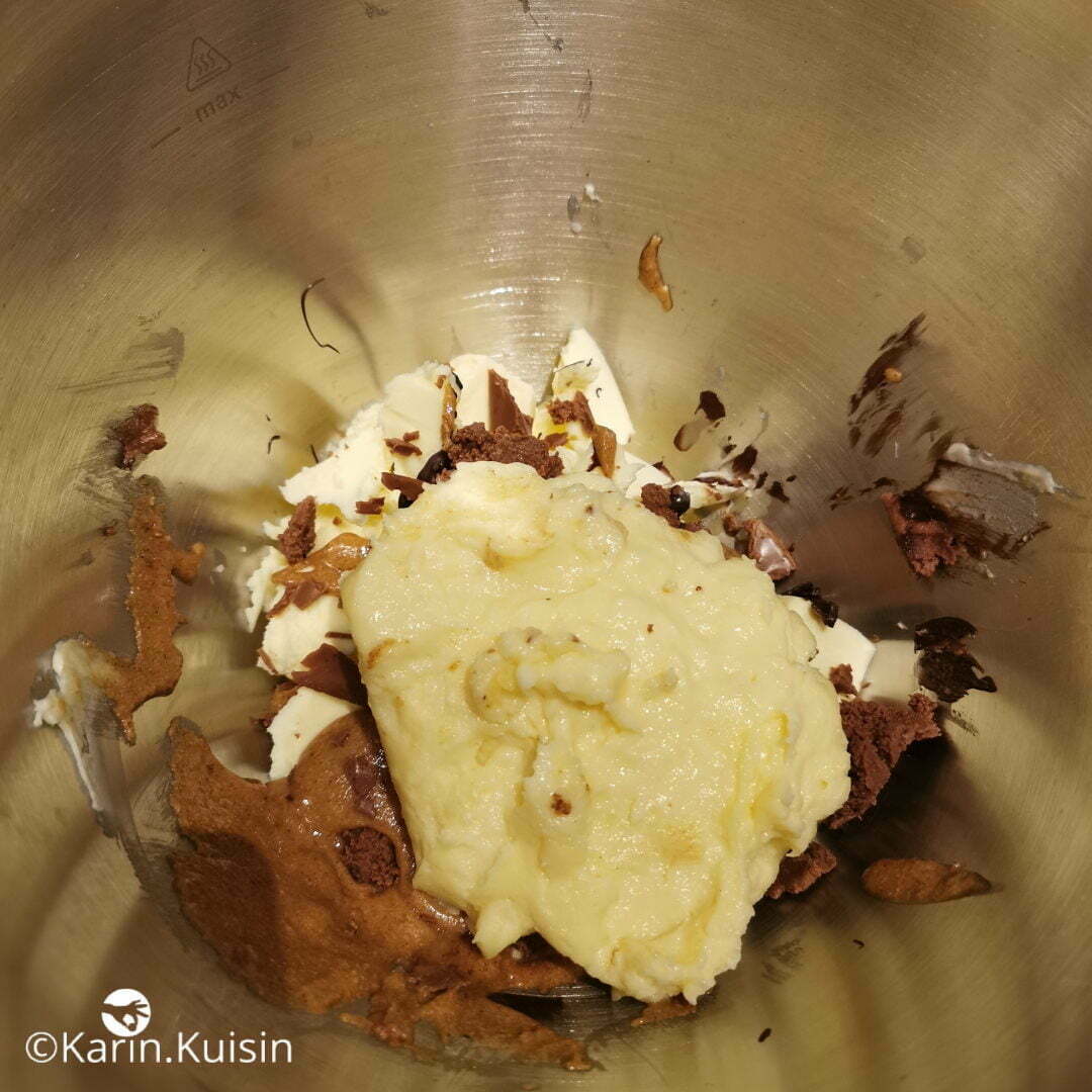 beurre choclat praliné crème pâtissière ajouter