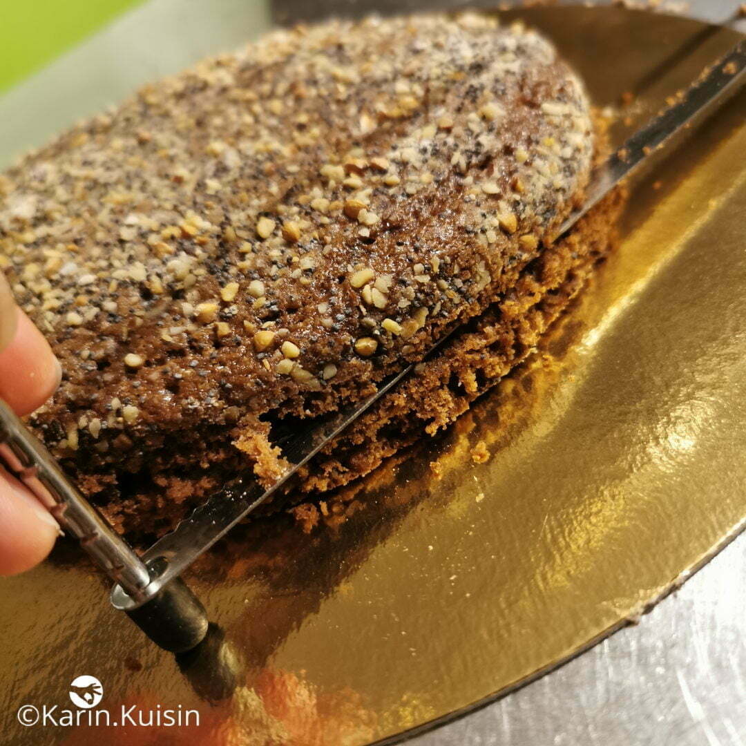 gâteau choclat montage découper