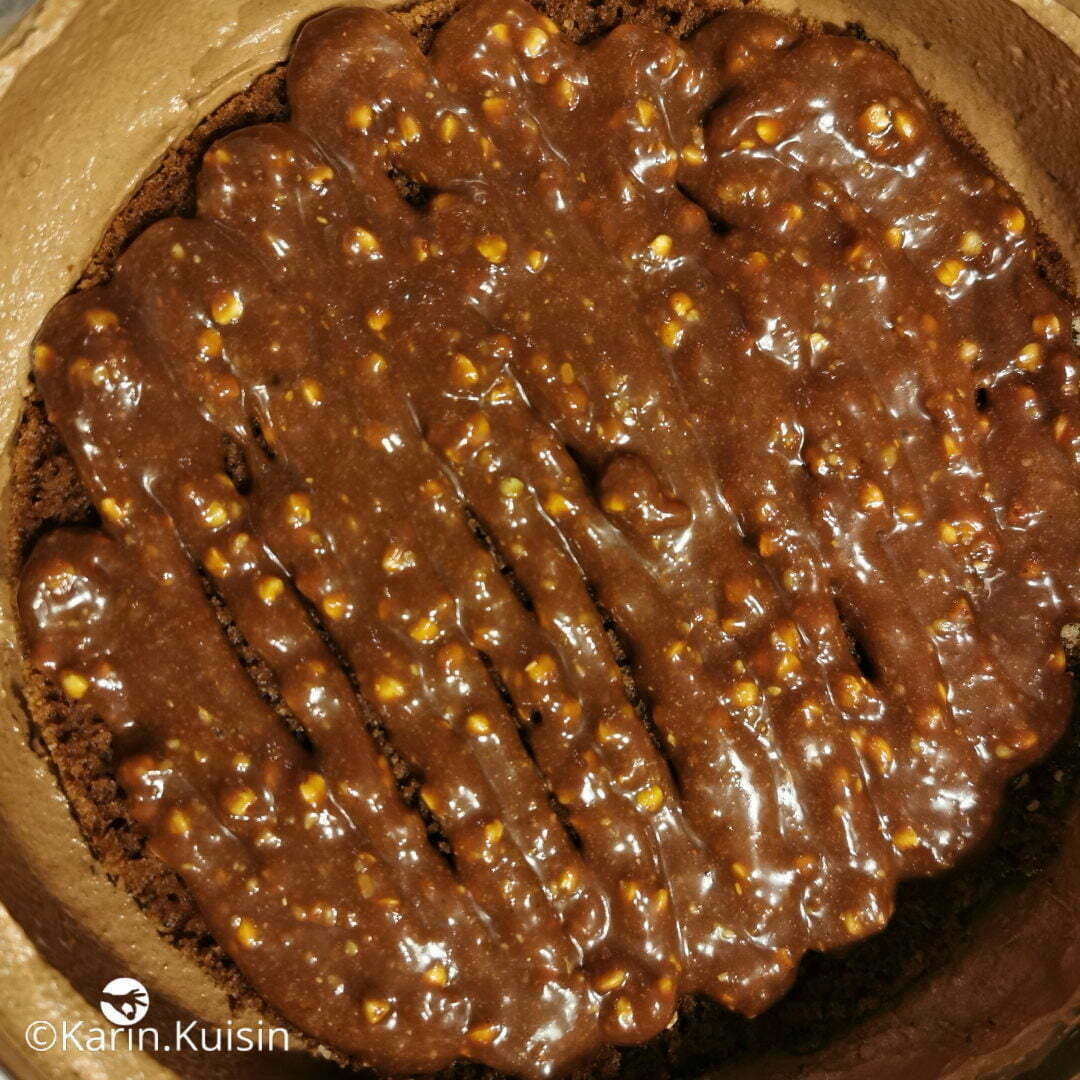 gâteau chocolat montage caramel pocher